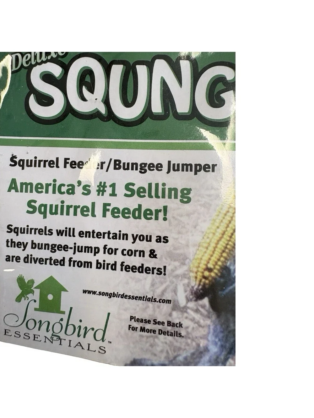Songbird Essentials Deluxe Squngee Squirrel Feeder Bungee Jumper New in Package